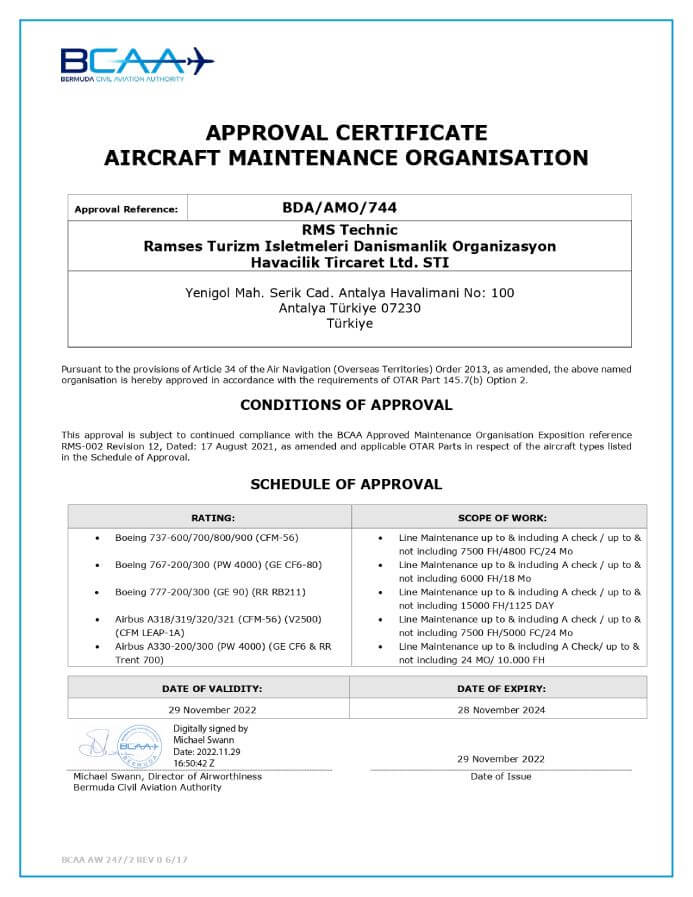 BCAA Approval